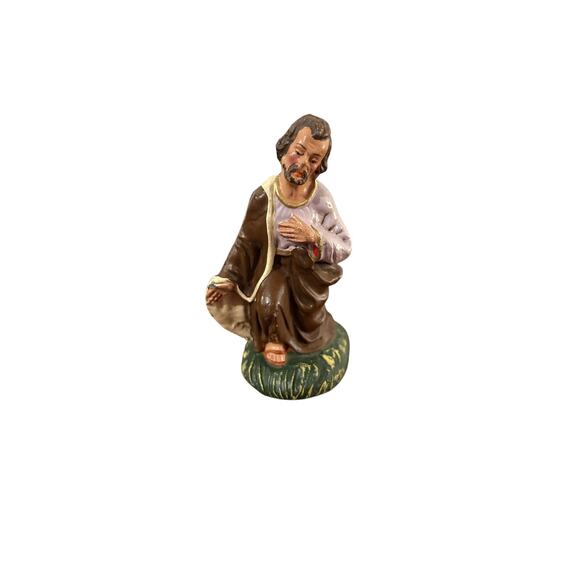Vintage Paper Machete Nativity Scene Figures Set of 5! - Picture 12 of 16